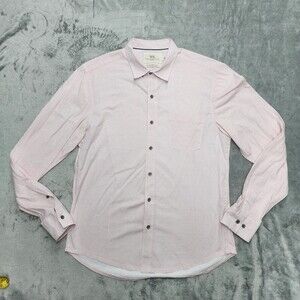 WRK Men's The Reworked Shirt Light Pink Button Down Dress Shirt Size L